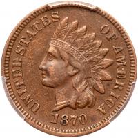 1870 Indian Head 1C PCGS EF Details