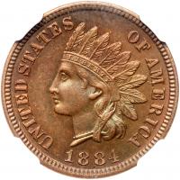 1884 Indian Head 1C NGC PF65 RB