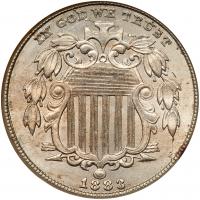 1883 Shield 5C NGC MS64