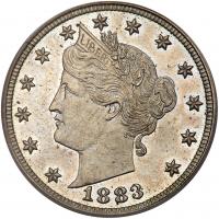 1883 Liberty 5C. With CENTS PCGS Proof 63