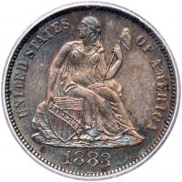 1883 Liberty Seated 10C ICG MS64