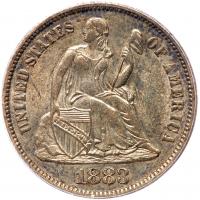 1883 Liberty Seated 10C PCGS MS63