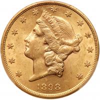 1898-S $20 Liberty PCGS AU58