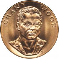 1980 American Arts Commemorative Series- Grant Wood Gold Mint Medal ICG MS66