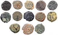 13-Piece Lot of Hasmonean Dynasty Prutot. - 2