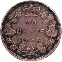 Canada. 20 Cents, 1858 PCGS EF45 - 2