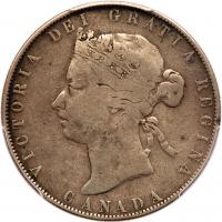 Canada. 50 Cents, 1871-H PCGS F15