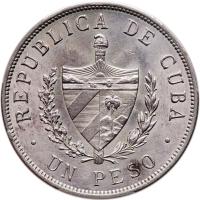 Cuba. Star Peso, 1934 PCGS About Unc - 2