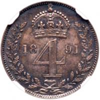 Great Britain. Maundy Set, 1891 NGC MS63 - 2