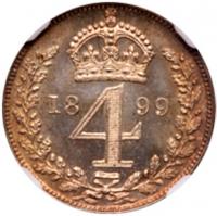 Great Britain. Maundy Set, 1899 NGC MS66 - 2