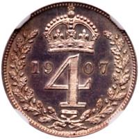 Great Britain. Maundy Set, 1907 NGC MS65 - 2