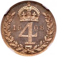 Great Britain. Maundy Set, 1908 NGC MS67 - 2