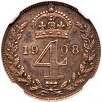 Great Britain. Maundy Set, 1908 NGC MS64 - 2