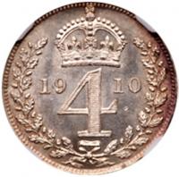 Great Britain. Maundy Set, 1910 NGC MS65 - 2