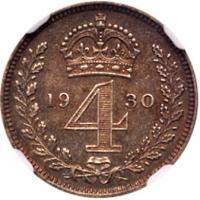 Great Britain. Maundy Set, 1930 NGC MS64 - 2