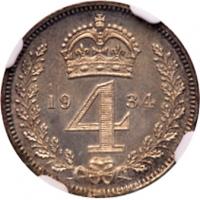 Great Britain. Maundy Set, 1934 NGC MS63 - 2