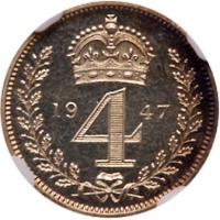 Great Britain. Maundy Set, 1947 NGC MS66 - 2