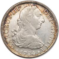 Mexico. 8 Reales, 1784-Mo FM ANACS AU50