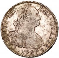 Mexico. 8 Reales, 1797-Mo FM EF Details