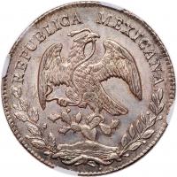 Mexico. 8 Reales, 1882-Ga FS NGC AU58 - 2