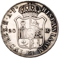 Spain. 20 Reales, 1810-AI (Madrid) VF Details - 2