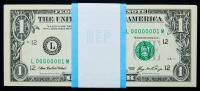 Gem 100 Note Pack of $1 2006 FRNs including the L00000001M