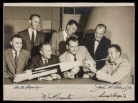 Mercury 7: Signed Vintage Silver Nitrate Group Photo. Shepard, Grissom, Schirra, Carpenter, Slayton, Glen, Cooper COA By Zarelli