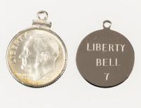 Mercury 4: Flown Dime on Mercury 4, Liberty Bell 7, Personal Property of Virgil "Gus" Grissom with LOA. Rare