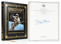 Buzz Aldrin, "SPACEFLIGHT" Signed Easton Press Edition. Boldly Signed by Moonwalker, Buzz Aldrin, Written by Giles Sparrow