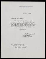 WITHDRAWN - Michael Collins Typed Letter Signed As Assistant Secretary of State for Public Affairs.