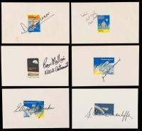 To Those We Lost: STS-51L Challenger 6 of 7 Crew Members Individually Signed Space Stamps on Index Cards, Onizuka and McAuliff,