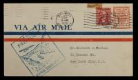 Canal Zone 1929 2Â¢ red Airmail Envelope Earliest Known Use