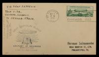 1933, 50Â¢ Zeppelin Chicago-Spain Roundtrip FDC