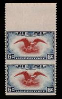 1938, 6Â¢ Eagle, Vertical Pair Imperf Horizontally