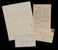 Buchanan, James and William Howard Taft: Two Autographed Letters Signed, One Free Frank by James Garfield