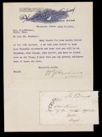 Fillmore, Millard and Warren Harding: Envelope Franked M. Fillmore and TLS Signed on Harding Publishing Company