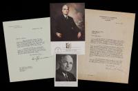 Hoover, Herbert and Harry Truman: Typed Letter Setter Signed as Commerce Secretary, 1927 and TLS as President, 1952