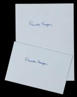 Reagan, Ronald 40th President of the US: Pair of Autographs on Casual White House Stationery JSA Authentication