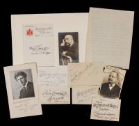 Non-US Composers, 9 Musical Quotations Signed and 1 ALS: Gounod, MacKenzie, Straus, Malipiero, Friml, Savino and Chaminad