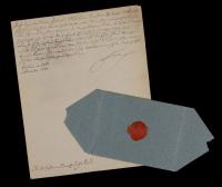 Frederick II (the Great'), King of Prussia Manuscript Letter Signed dated November 1780 with Original Cover and Wax Seal Intact