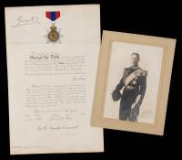 British Royalty: King George V, Appointment Signed and King George VI and a Portrait Photo Signed by then Prince Albert of York