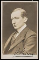 Marconi, Guglielmo, Autographed Portrait Postcard, Inventor and Nobel Prize Winner for the Wireless Telegraph System and Invento