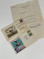 US Military : Rare Halloween Cover Canceled on USS Pennsylvania, Operation Crossroads Atomic Bomb Test, Letter by LCDR "