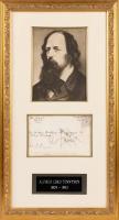 Tennyson Alfred Lord. Fine Autograph Crossed Check with a Fine Signature by Robert Spencer (Alfred Lord Tennyson)