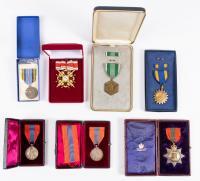 Assorted Medals In Their Original Presentation Boxes: Imperial Service Order Medal, King George V Medals, American Air Medal