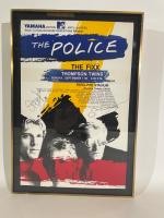 The Police: Signed Touring Poster by Sting, Stewart Copeland and Andy Summers, Sept. 11th Ratcliff Stadium, Fresno, California