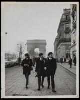 The Beatles: Vintage Original B&W Glossy Photo, Lennon, McCartney and Harrison in Paris, 1964 COA by Photographer Richar