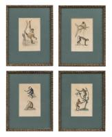 McFournier. Suite of Four Monkey Engravings, 1840s