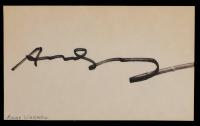 Warhol, Andy: Boldly Signed Autograph by the Most Influential Artist of the Second Half of the 20th Century on a 3 x 5 Card. JSA