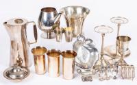 Assorted Sterling Silver Pieces Many Still In Fine Condition Suitable for Modern Entertaining: Tumblrs, Dishes, Shot Glasses and